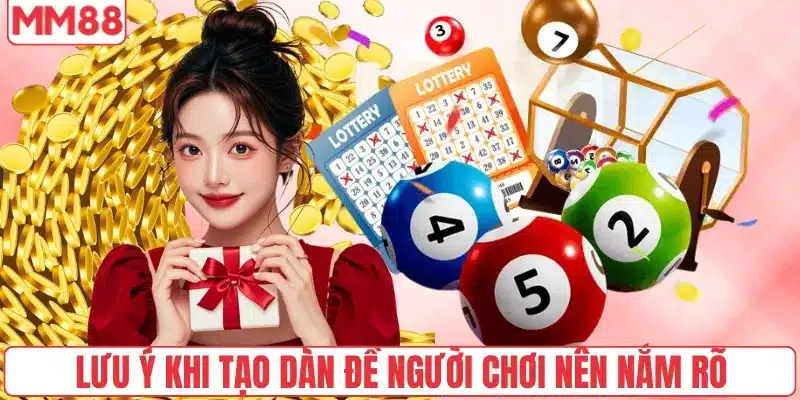 Lưu ý khi tạo dàn đề người chơi nên nắm rõ